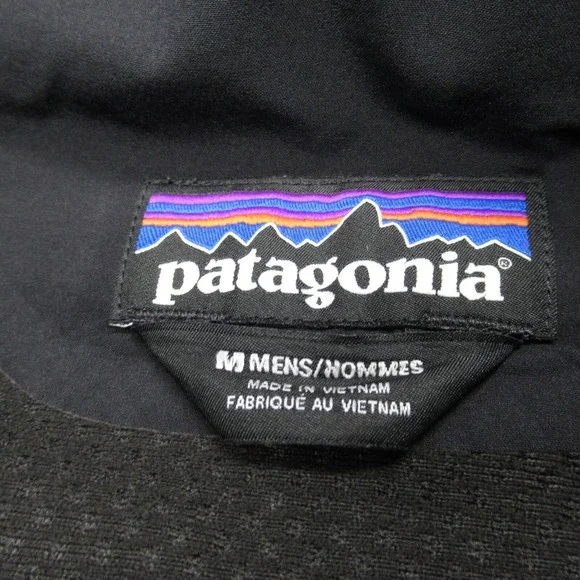 Patagonia Adze Jacket Men Medium Black FullZip Forrester Employee Uniform Hiking - Picture 4 of 16